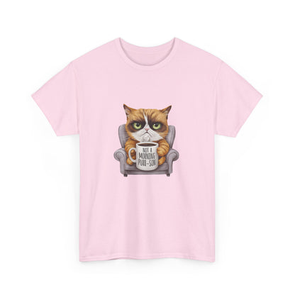 "Not a morning purr-son" Unisex Cotton Tee