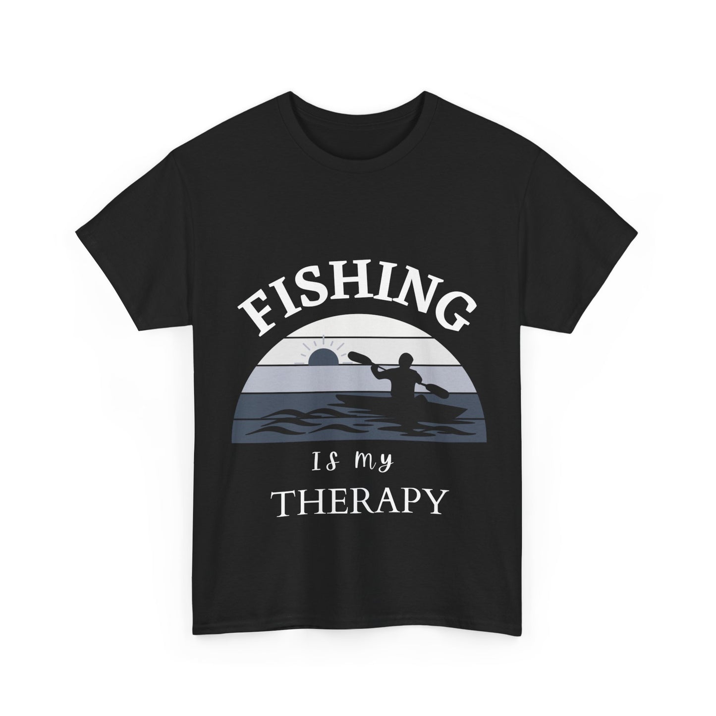 "Fishing is my therapy" Unisex Cotton Tee