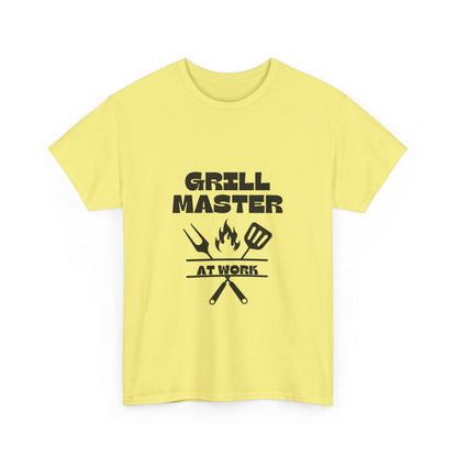 "Grill master at work." Unisex Cotton Tee