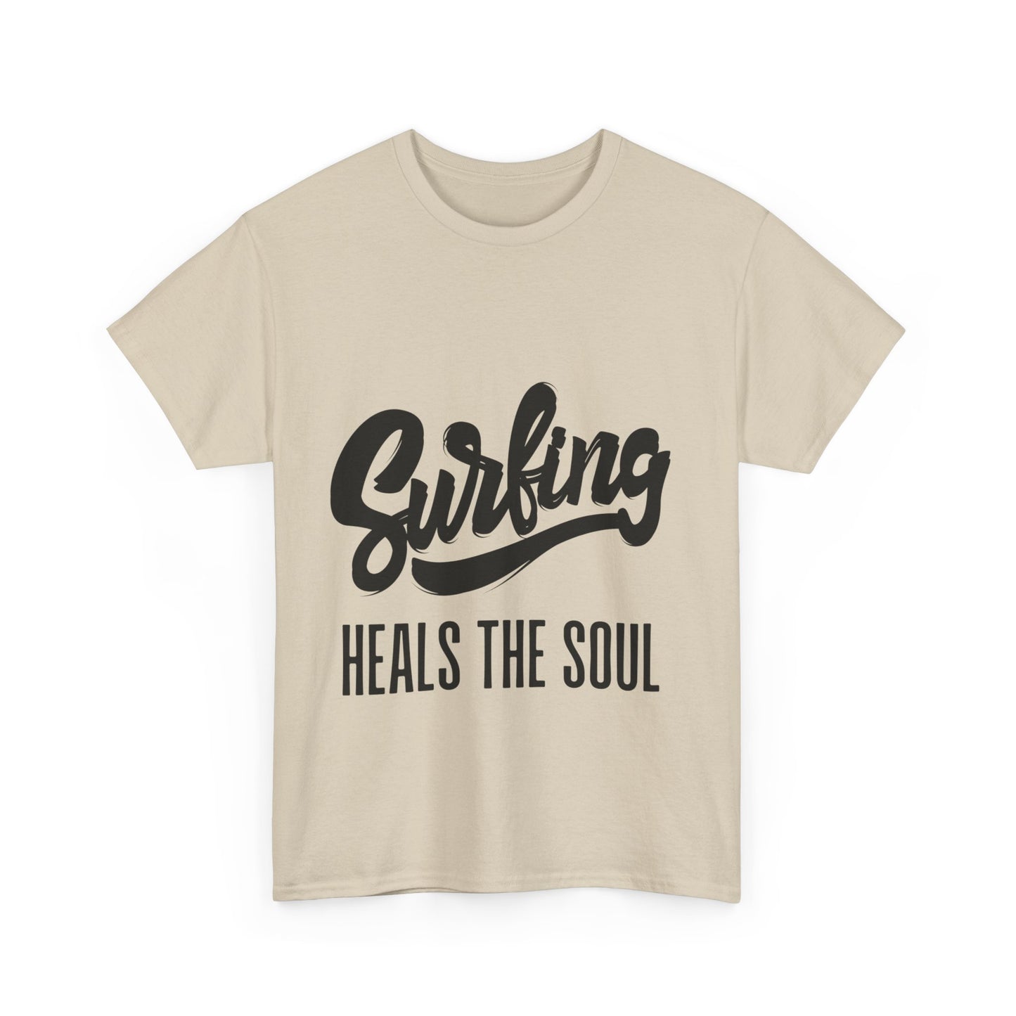 "Surfing heals the soul" Unisex Cotton Tee