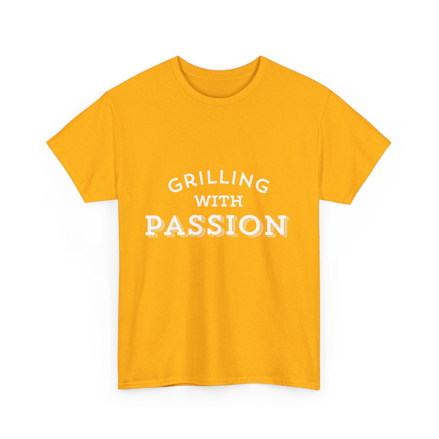 "Grilling with passion." Unisex Cotton Tee