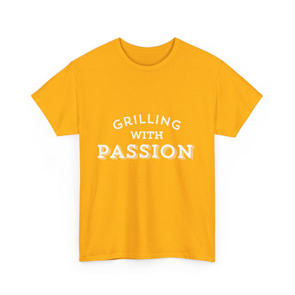 "Grilling with passion." Unisex Cotton Tee