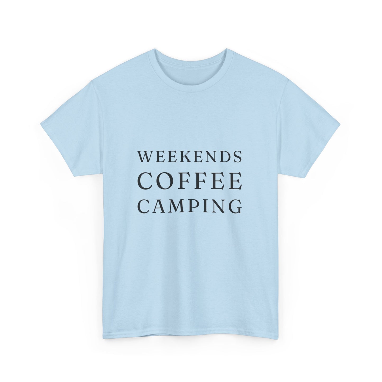 "Weekends coffee camping" Unisex Cotton Tee