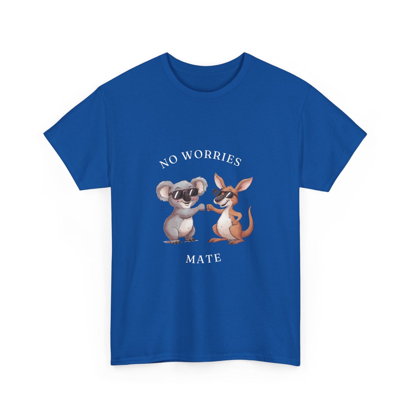 "No worries mate" Unisex Cotton Tee