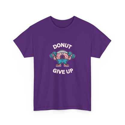 "Donut giveup" Unisex Cotton Tee