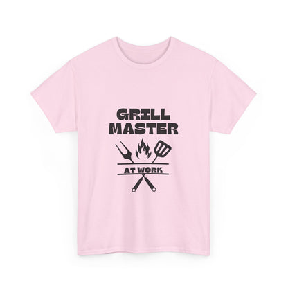 "Grill master at work." Unisex Cotton Tee