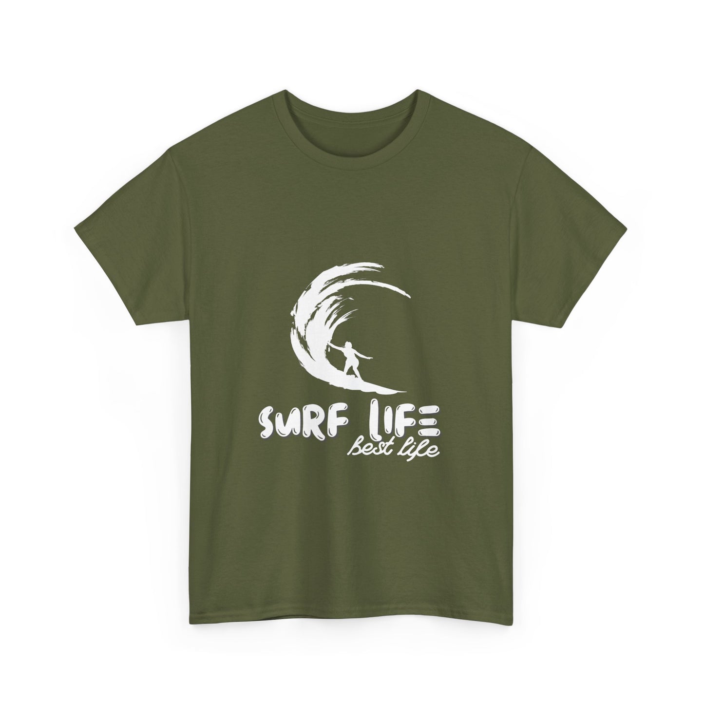 "Surf life, best life." Unisex Cotton Tee