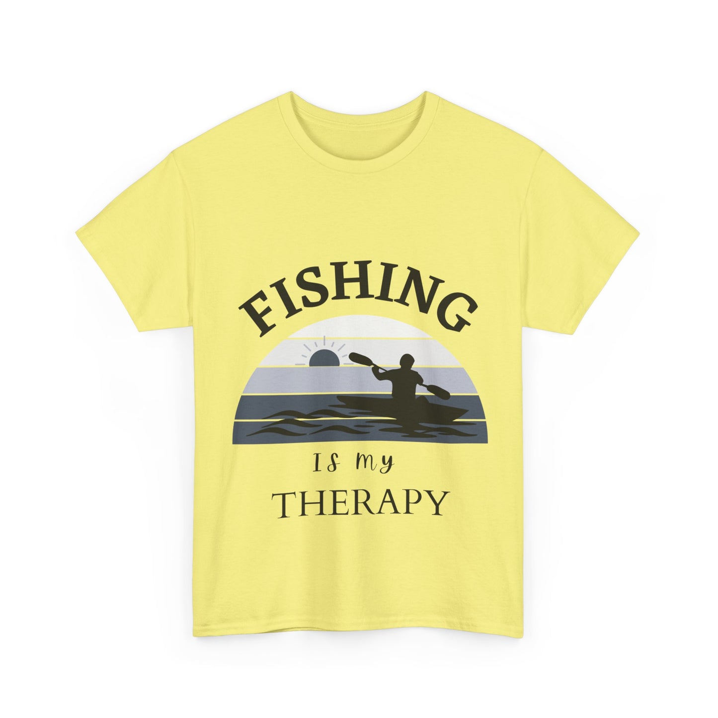 "Fishing is my therapy" Unisex Cotton Tee