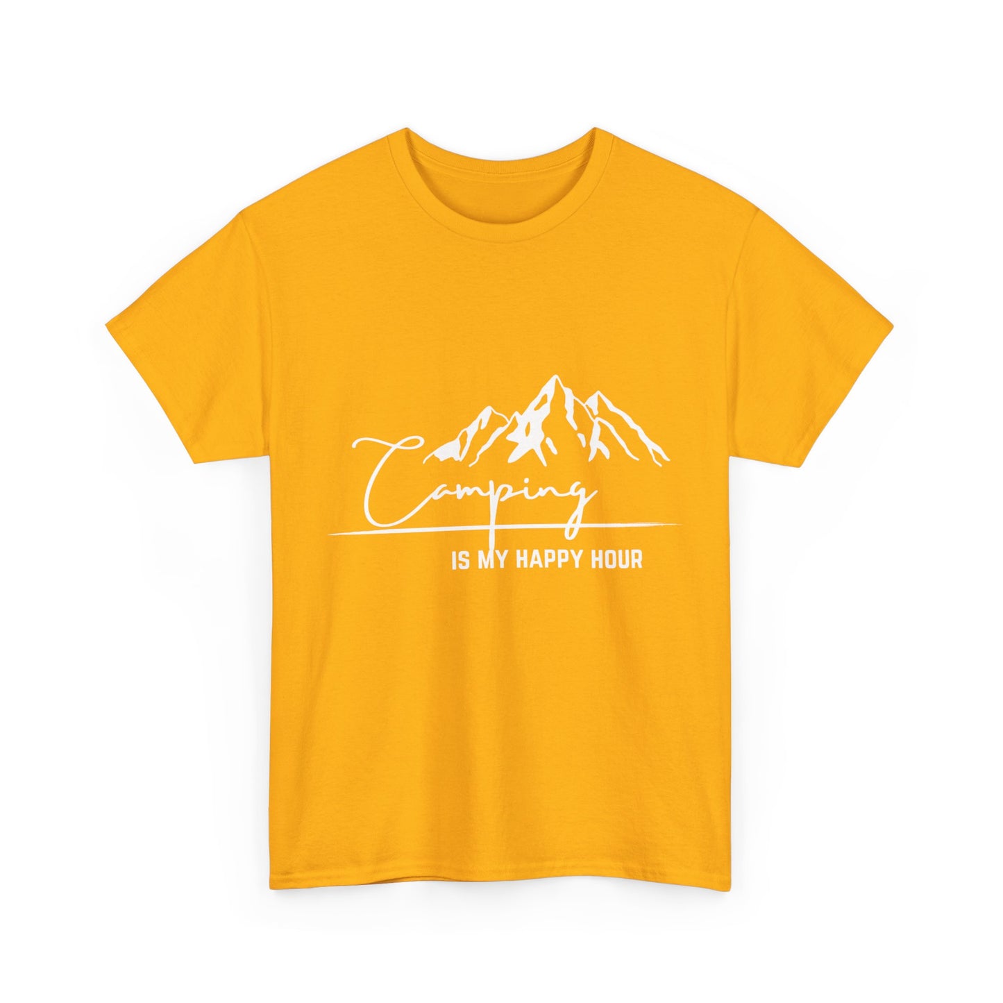 "Camping is My Happy Hour" Unisex Cotton Tee