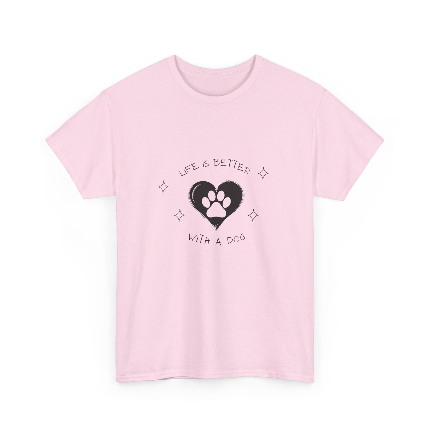 "Life is better with a dog" Unisex Cotton Tee