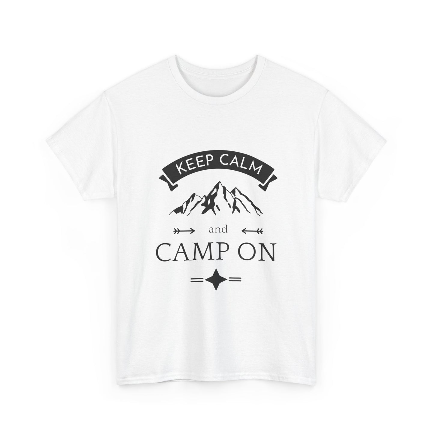 "Keep calm and camp on" Unisex Cotton Tee