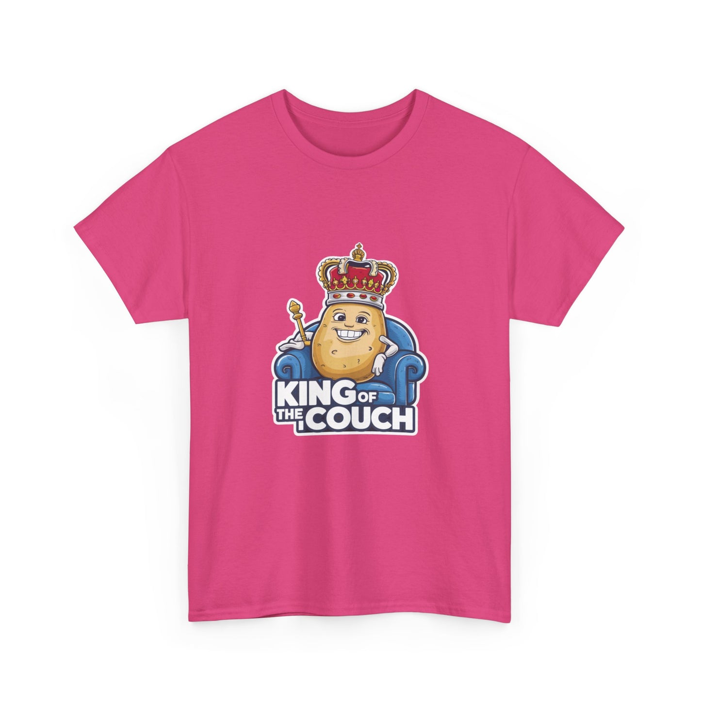 "King of the couch" Unisex Cotton Tee