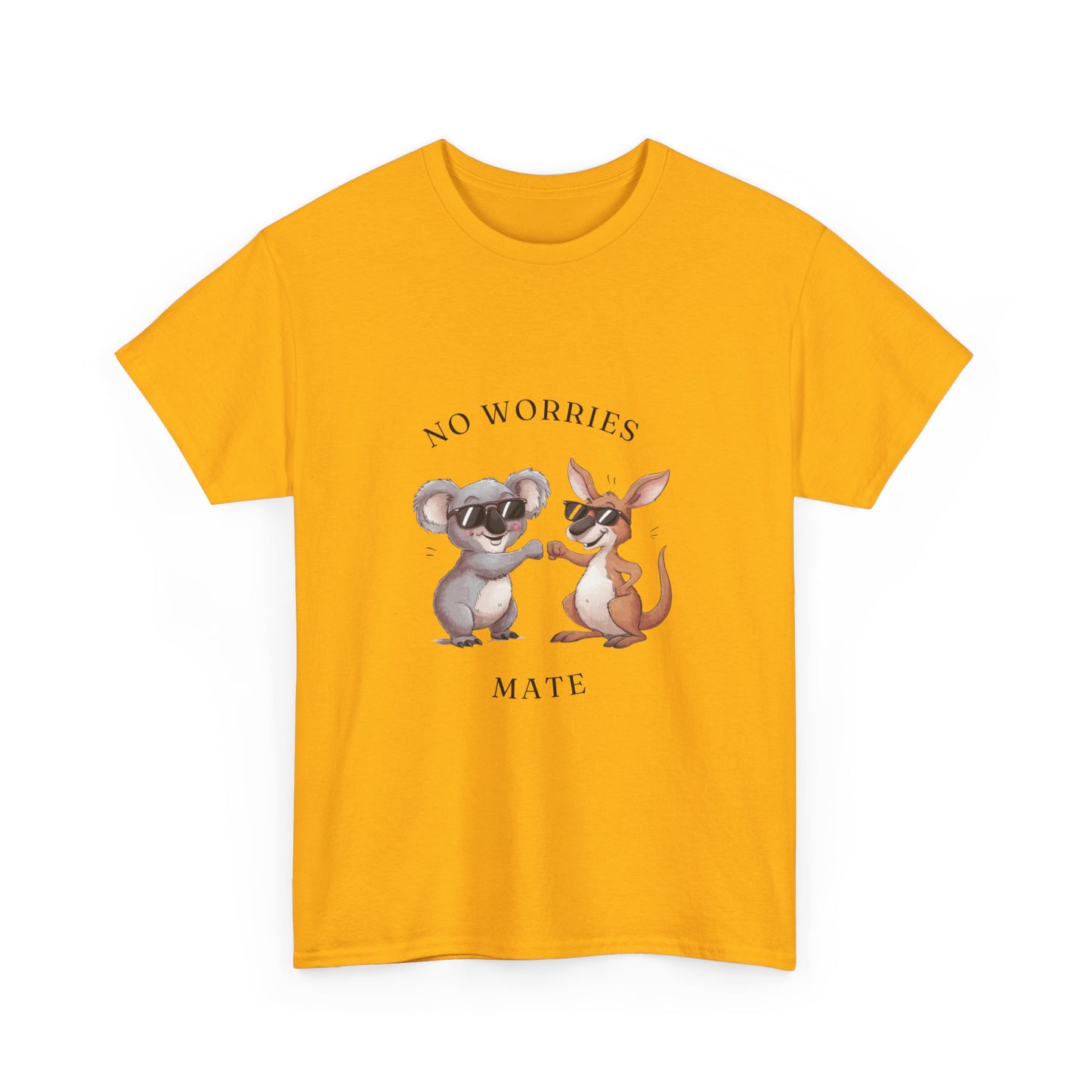 "No worries mate" Unisex Cotton Tee