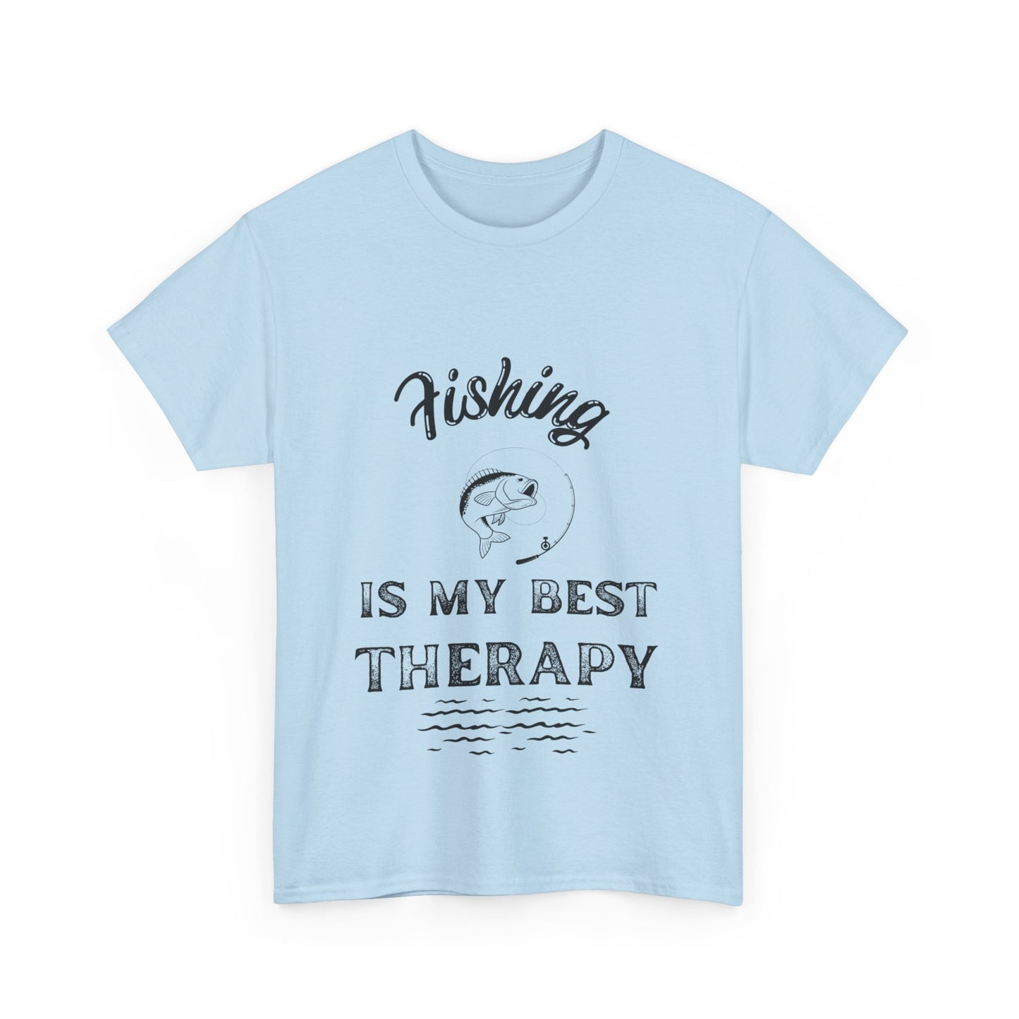 "Fishing is my best therapy" Unisex Cotton Tee