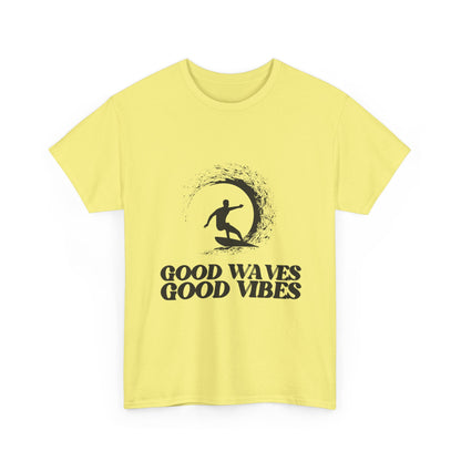 "Good waves good vibes" Unisex Cotton Tee