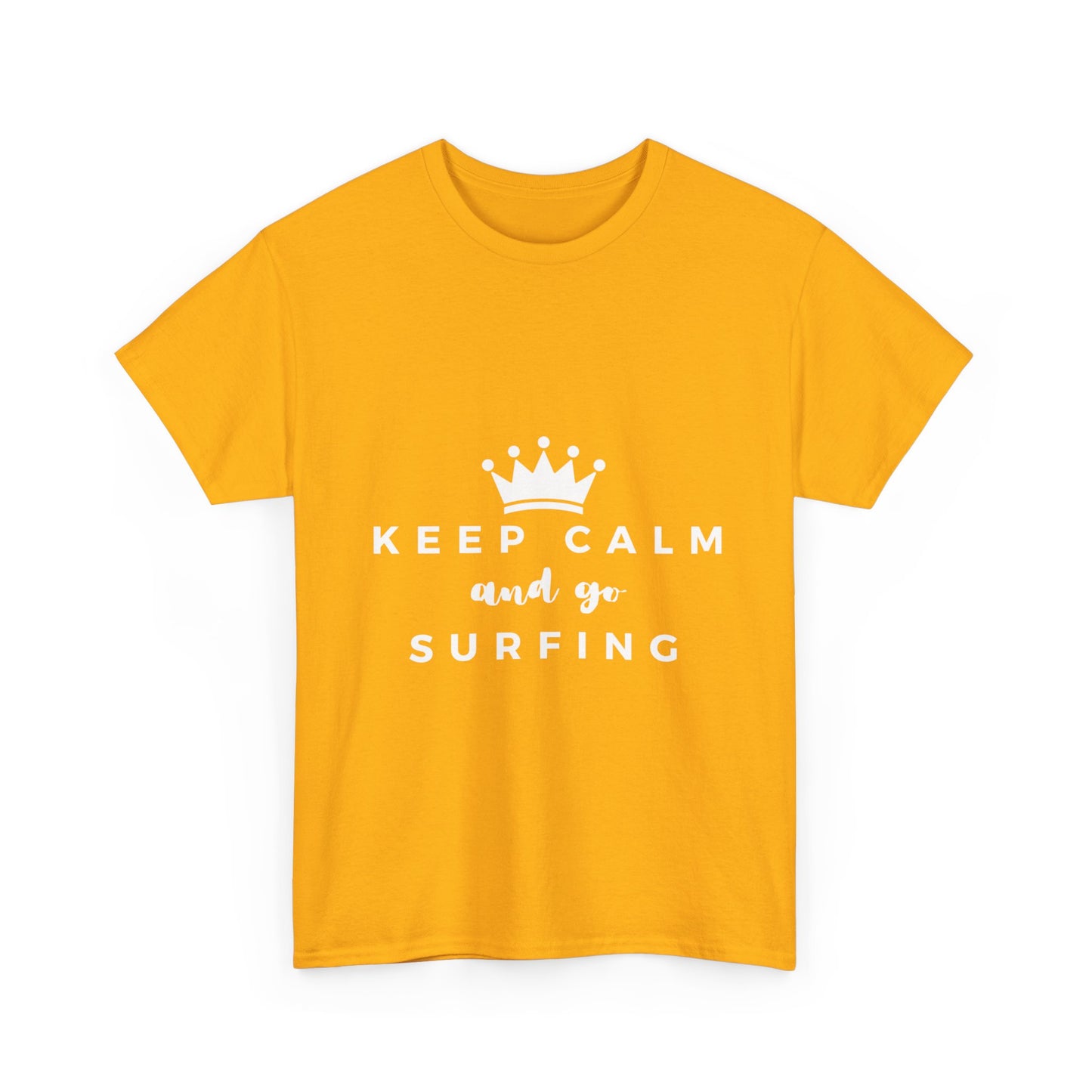 "Keep calm and go surfing" Unisex Cotton Tee