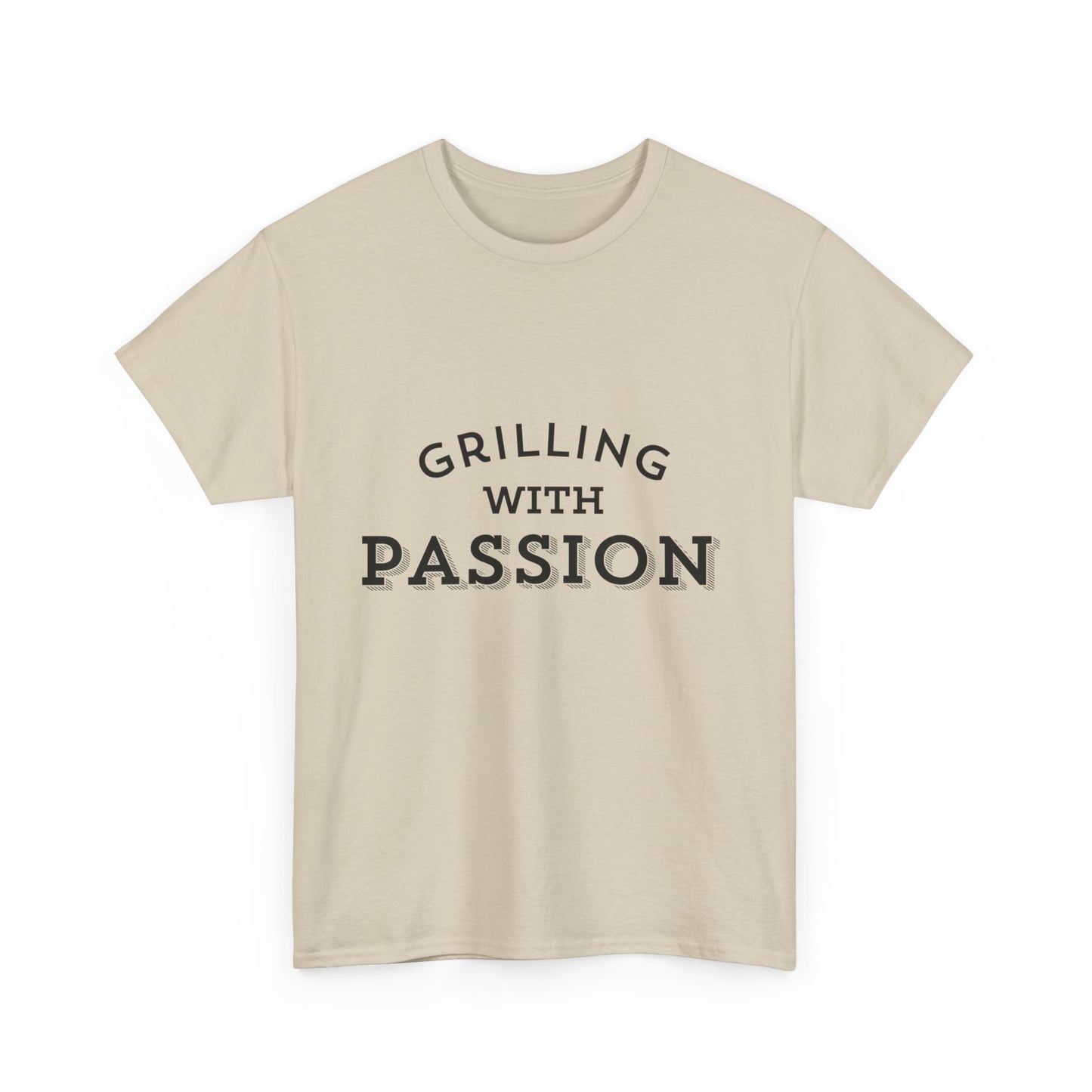 "Grilling with passion." Unisex Cotton Tee