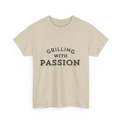 "Grilling with passion." Unisex Cotton Tee