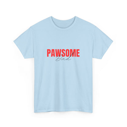 "Pawsome dad" Unisex Cotton Tee