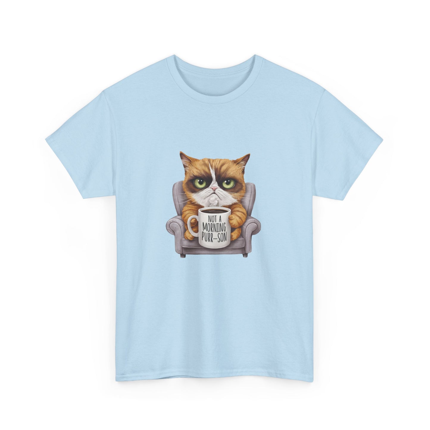 "Not a morning purr-son" Unisex Cotton Tee