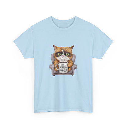 "Not a morning purr-son" Unisex Cotton Tee