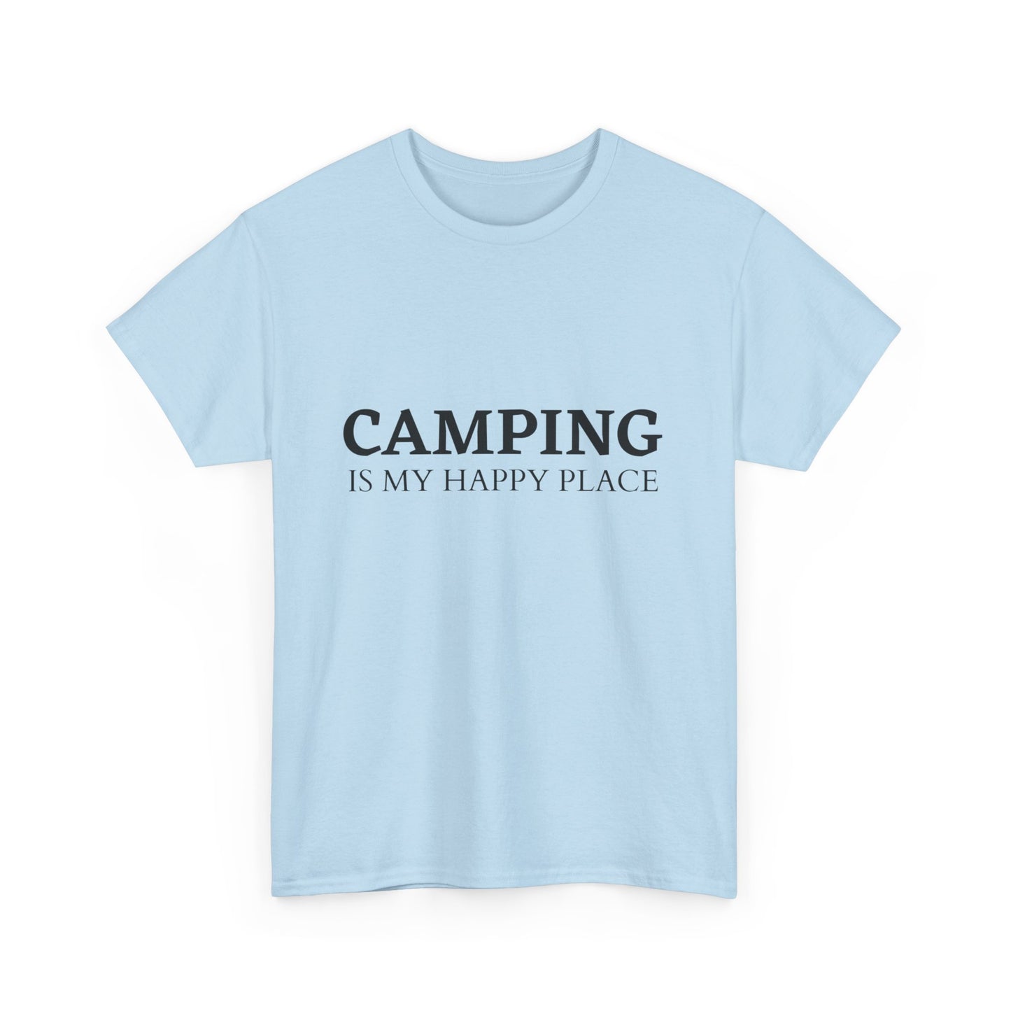 "Camping is My Happy Place" Unisex Cotton Tee