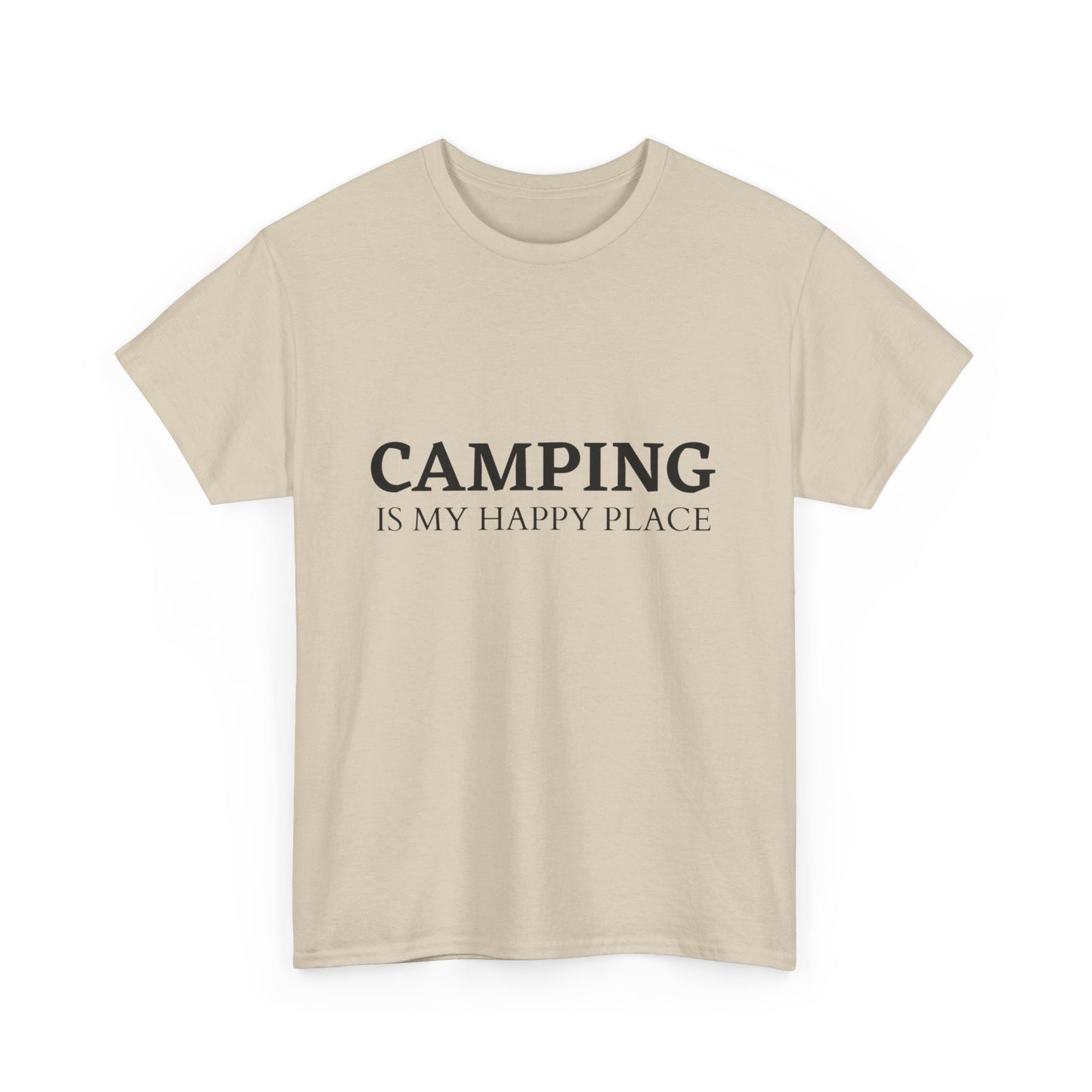 "Camping is My Happy Place" Unisex Cotton Tee