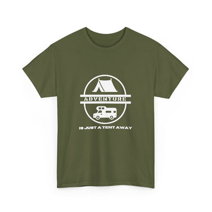 "Adventure is Just a Tent Away" Unisex Cotton Tee