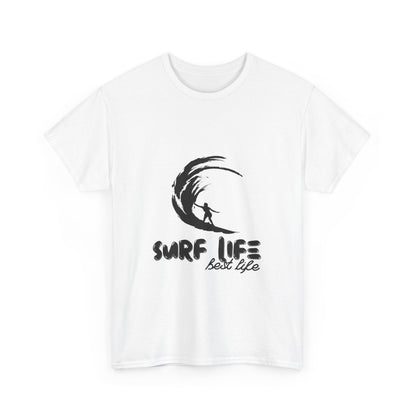 "Surf life, best life." Unisex Cotton Tee