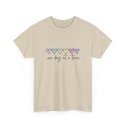 "One day at a time" Unisex Cotton Tee