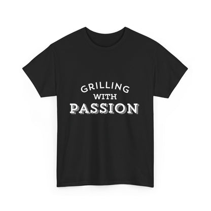 "Grilling with passion." Unisex Cotton Tee