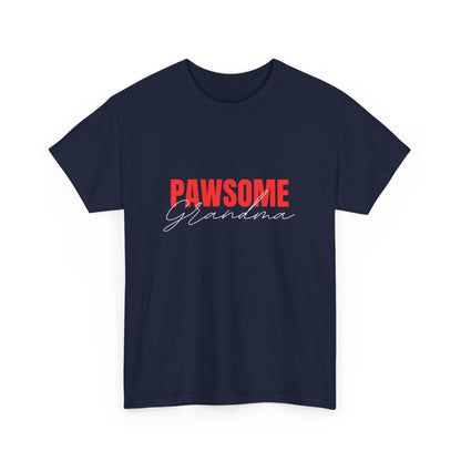 "Pawsome grandma" Unisex Cotton Tee