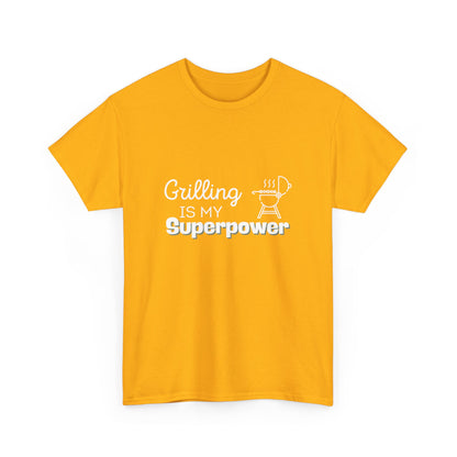 "Grilling is my superpower." Unisex Cotton Tee