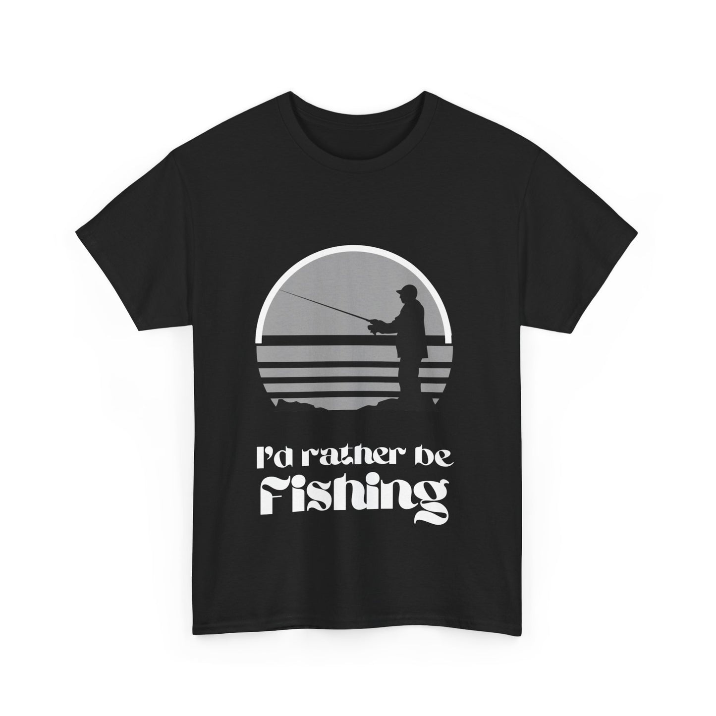 "I'd rather be fishing" Unisex Cotton Tee