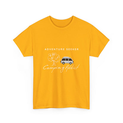 "Adventure Seeker: Camping Addict" Unisex Cotton Tee