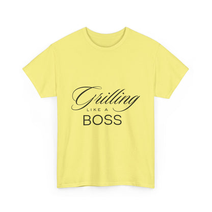 "Grilling like a boss." Unisex Cotton Tee