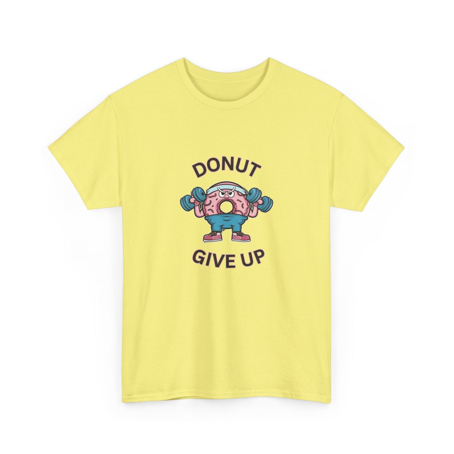 "Donut giveup" Unisex Cotton Tee