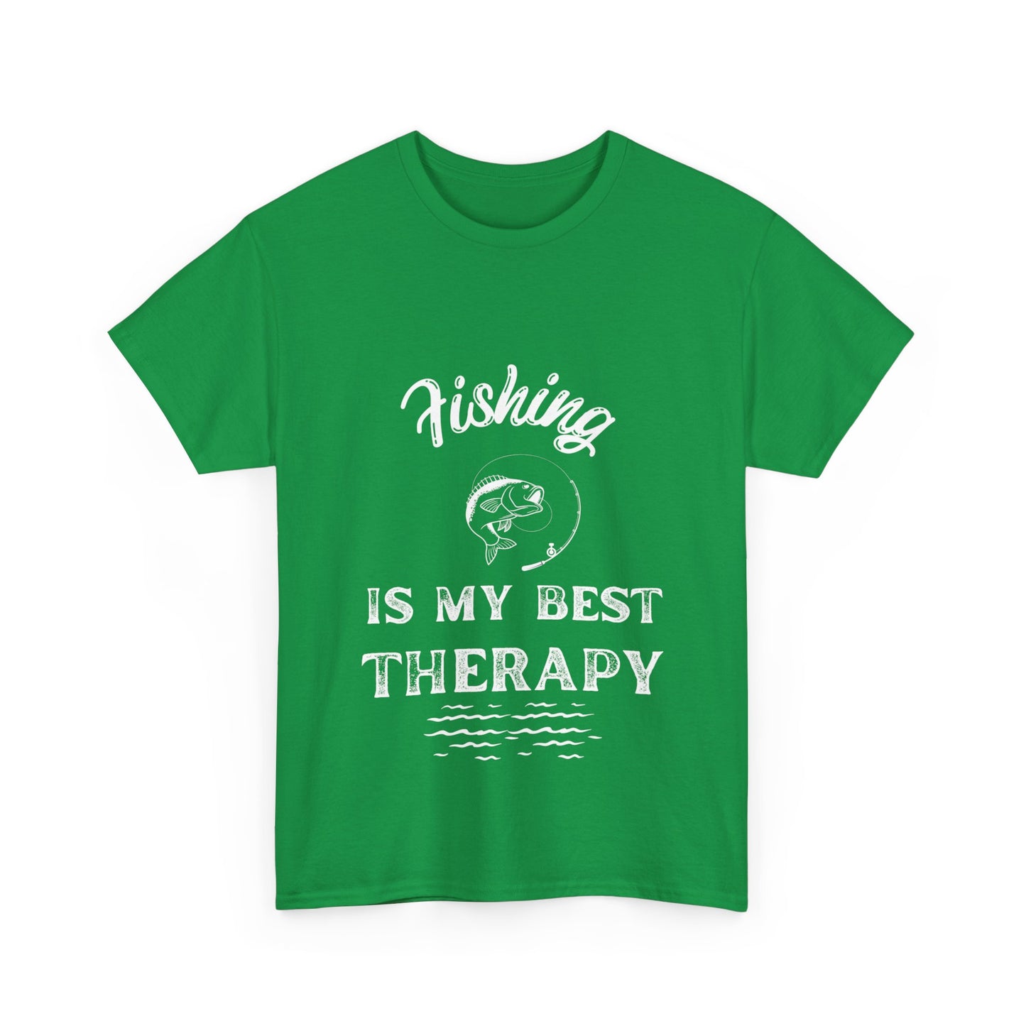 "Fishing is my best therapy" Unisex Cotton Tee