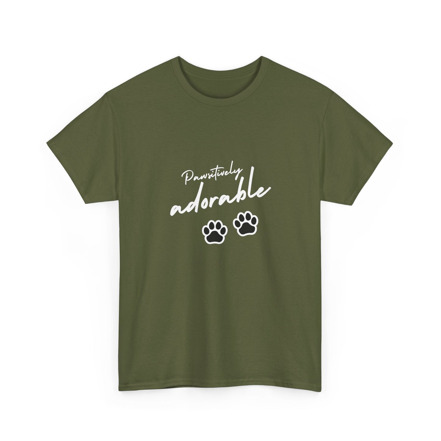 "Pawsitively adorable" Unisex Cotton Tee