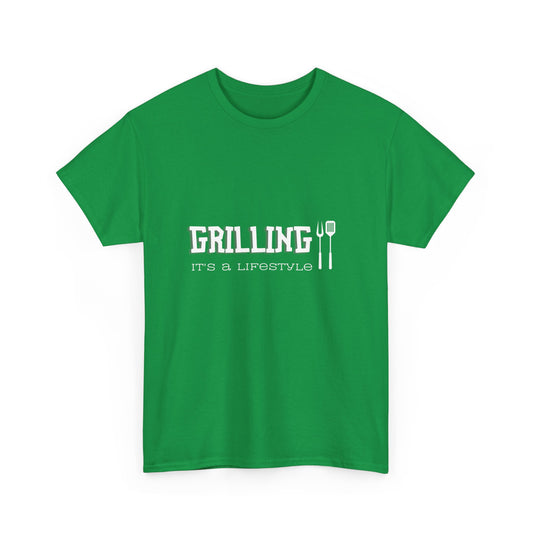 "Grilling: it's a lifestyle." Unisex Cotton Tee