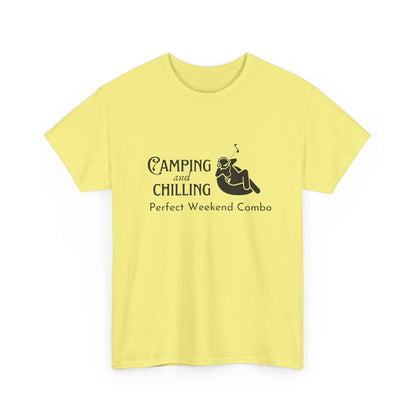 "Camping and Chilling: Perfect Weekend Combo" Unisex Cotton Tee