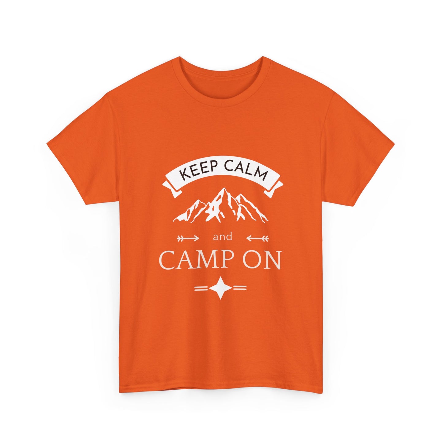 "Keep calm and camp on" Unisex Cotton Tee