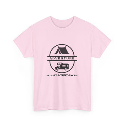 "Adventure is Just a Tent Away" Unisex Cotton Tee