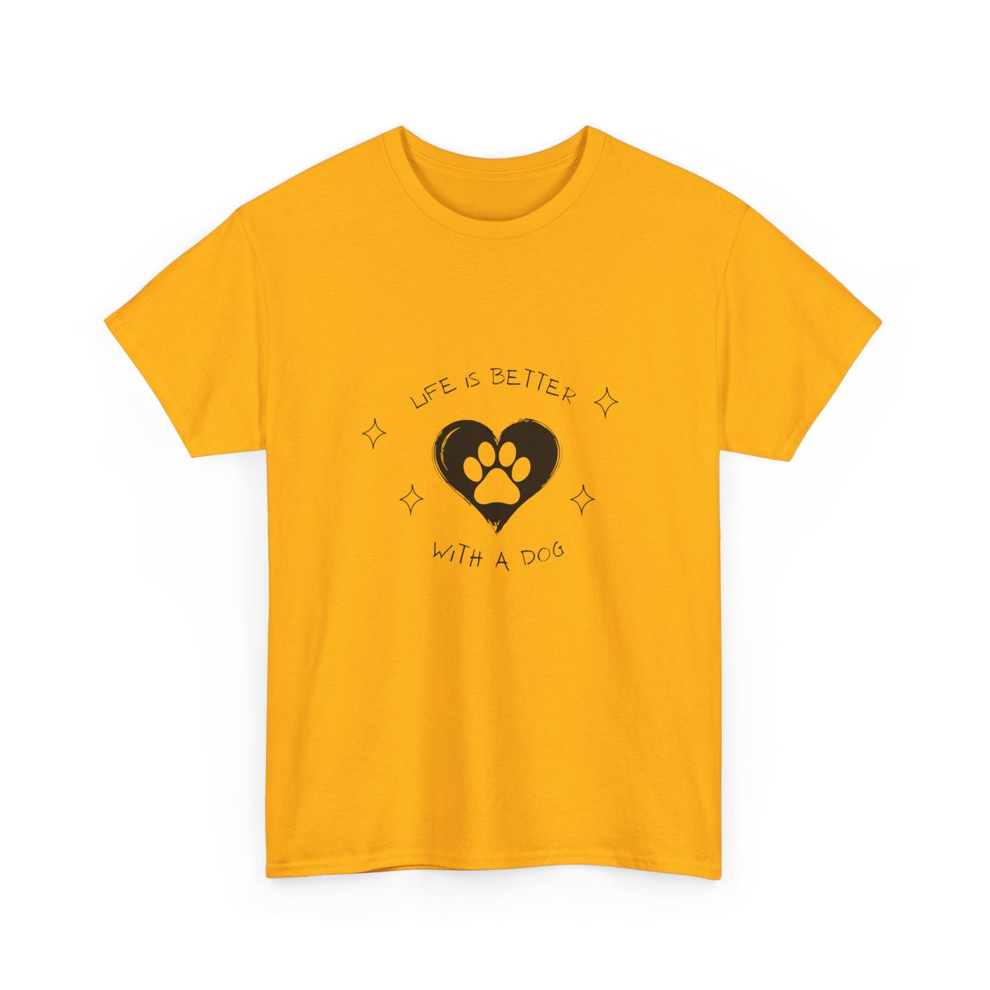 "Life is better with a dog" Unisex Cotton Tee