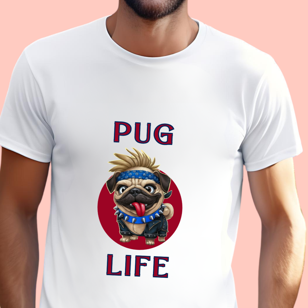 "Pug life" Unisex Cotton Tee