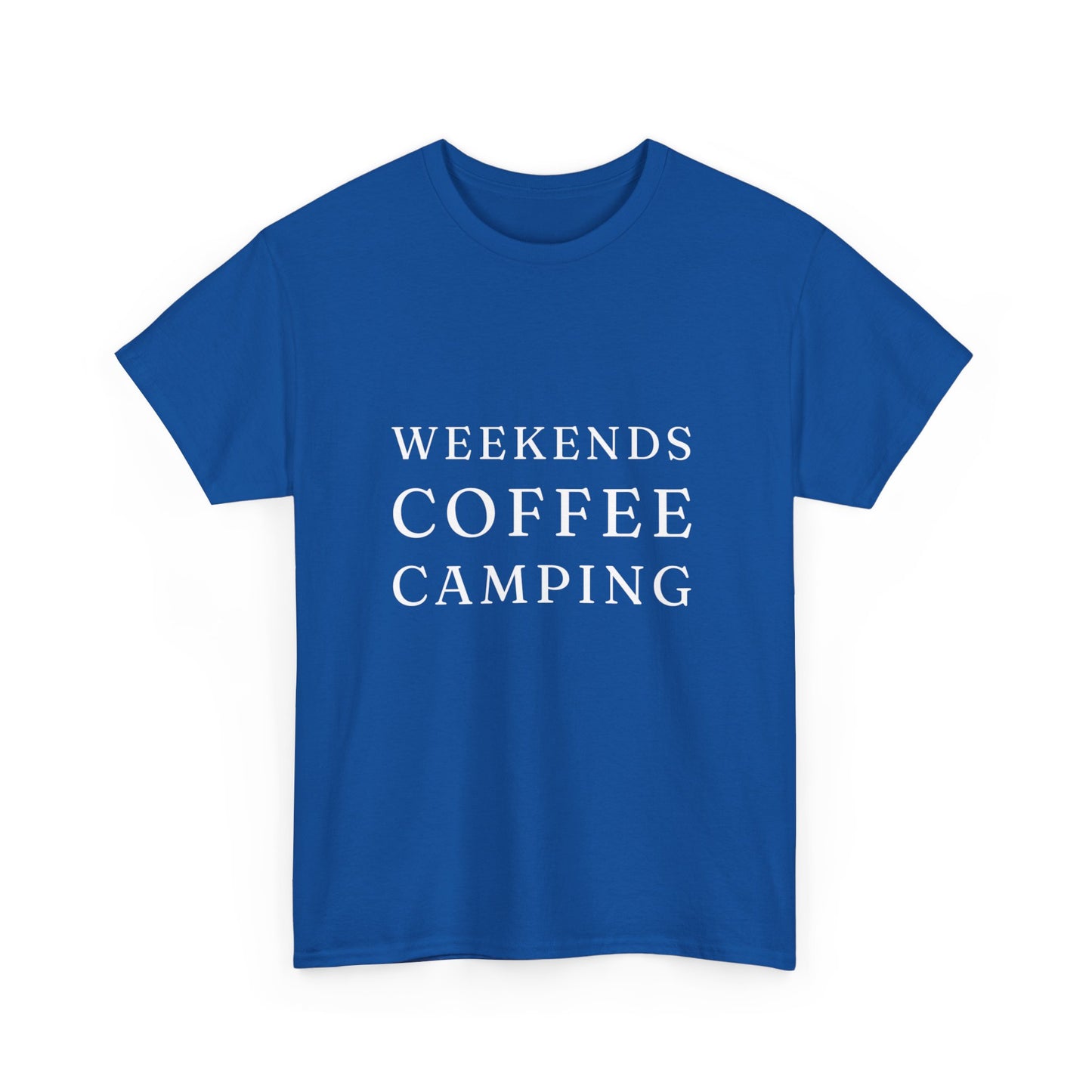 "Weekends coffee camping" Unisex Cotton Tee