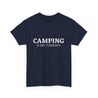 "Camping is my therapy" Unisex Cotton Tee