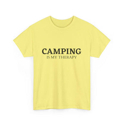 "Camping is my therapy" Unisex Cotton Tee