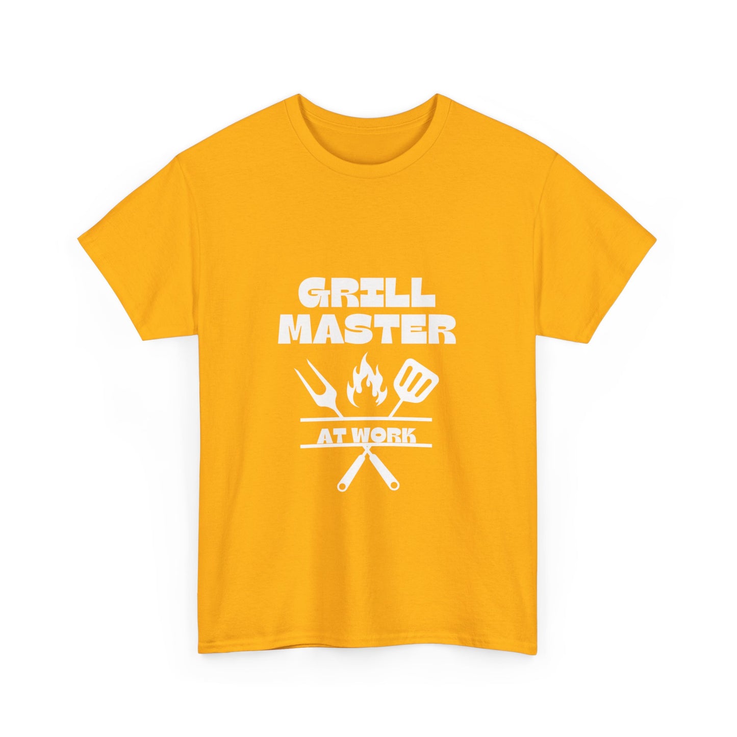 "Grill master at work." Unisex Cotton Tee