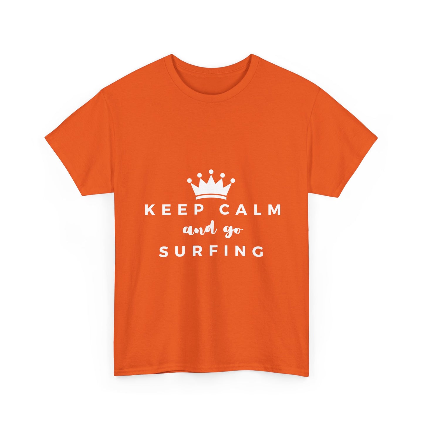 "Keep calm and go surfing" Unisex Cotton Tee